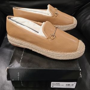 Steven by Steve Madden Natural Tan Horsebit Espadrilles 8